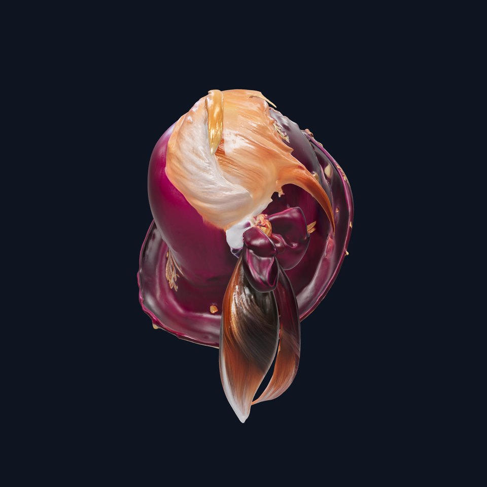 Renaissance Velvet Hat with Gold Embroidery Model Pack